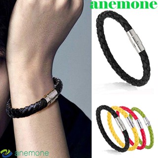 Anemone สร้อยข้อมือเชือกถัก หนัง PU 1 ชิ้น