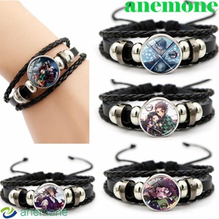 Anemone เครื่องประดับ สร้อยข้อมือคอสเพลย์ แฮนด์เมด ลายอนิเมะ Demon Slayer Time Cabochon Kamado Tanjirou