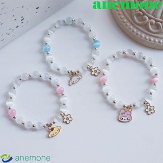 Anemone สร้อยข้อมือลูกปัดหินโอปอล ลายการ์ตูนยูนิคอร์น My Melody น่ารัก สําหรับเด็กผู้หญิง