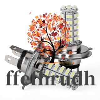 Ffefhrudh หลอดไฟซีนอน H4 68 SMD LED 6000K DRL 12V 3528 สีขาว สําหรับรถยนต์ 2 ชิ้น