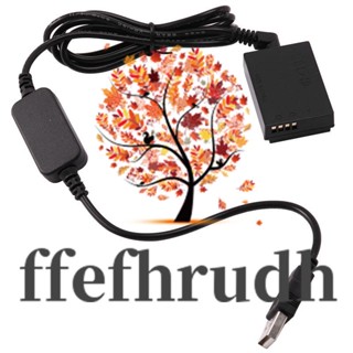 Ffefhrudh อะแดปเตอร์สายไฟ USB 5V 2A ACKE12 ACK-E12 พร้อมคัปเปลอร์ LP-E12 DR-E12 DC สําหรับกล้องดิจิทัล Canon EOS M M2 M10 M50