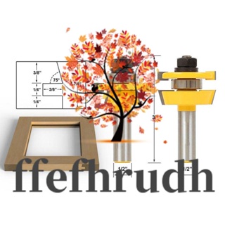 Ffefhrudh ดอกสว่านเราเตอร์ ก้าน 1/2 นิ้ว สําหรับงานไม้ 2 ชิ้น