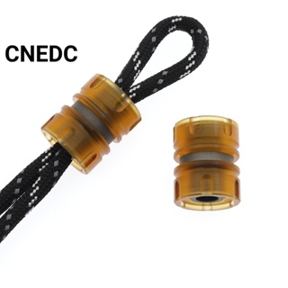 Cnedc 3-in-1 จี้ลูกปัดไทเทเนียมอัลลอย PEI สีเหลืองอําพัน ถอดออกได้