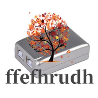 Ffefhrudh FJGEAR อะแดปเตอร์สวิตช์แชร์อัตโนมัติ USB 2.0 2 พอร์ต สําหรับเครื่องพิมพ์ 2 ชิ้น