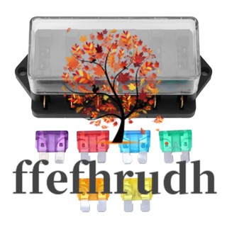 Ffefhrudh กล่องฟิวส์วงจรรถยนต์ 6 ทาง พร้อมฟิวส์ฟรี US