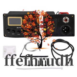 Ffefhrudh จูนเนอร์ปิ๊กอัพกีตาร์อะคูสติก 5-Band Eq อีควอไลเซอร์ กีตาร์โปร่ง พรีแอมป์ ระบบขยายเสียง พร้อมลูกบิดปรับระดับเสียง หน้าจอ Lcd ไมโครโฟนในตัว