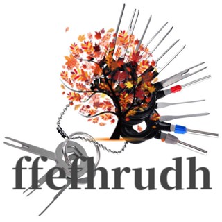 Ffefhrudh ชุดเครื่องมือถอดขั้วต่อสายไฟรถยนต์ สีเงิน 14 ชิ้น