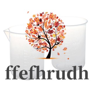 Ffefhrudh ถ้วยตวงของเหลว พลาสติกใส ขนาด 50 มล. สําหรับห้องปฏิบัติการ 2 ชิ้น