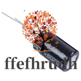 Ffefhrudh ตัวเก็บประจุไฟฟ้าเรเดียล 22uF 400V 105C 13 มม. x 21 มม. สีดํา 10 ชิ้น