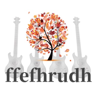 Ffefhrudh ช้อนชากาแฟ สเตนเลส ลายกีตาร์ ช้อนชา น้ําตาล 4 ชิ้น (สีเงิน)