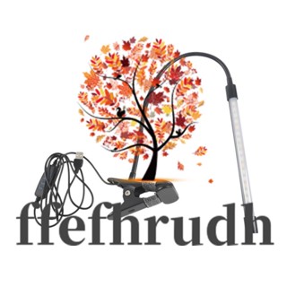 Ffefhrudh โคมไฟตั้งโต๊ะ LED 8W หรี่ไฟได้ 3 โหมด สายเคเบิล 2 เมตร 10 ระดับ