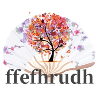 Ffefhrudh พัดไม้ไผ่ พิมพ์ลายดอกไม้ สไตล์ญี่ปุ่น พับได้ สําหรับตกแต่งบ้าน