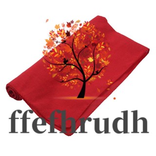 Ffefhrudh ผ้าพันคอ ผ้าฝ้าย 100% 12 สี สีแดง