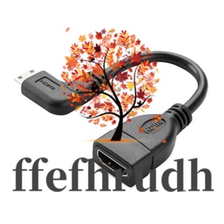 Ffefhrudh สายเคเบิล Hdmi เป็น Hdmi มุมขวา 0 5 ฟุต 90 องศา ขนาดเล็ก