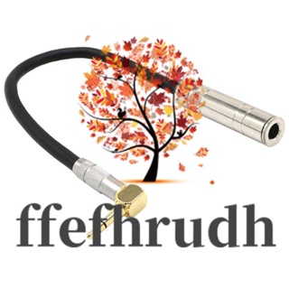 Ffefhrudh สายเคเบิลขยายเสียงสเตอริโอ 6.35 ตัวเมีย เป็น 3.5 ตัวผู้ 90 องศา