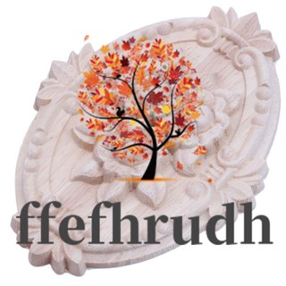 Ffefhrudh เครื่องประดับไม้แกะสลัก สไตล์เรโทร สําหรับตกแต่งประตูตู้ เฟอร์นิเจอร์ (13X9 ซม.)