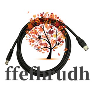 Ffefhrudh สายเคเบิล IEEE 1394 Firewire 400 เป็น Firewire 400 6 Pin 6 Pin ตัวผู้ ตัวผู้ 10 ฟุต สีดํา