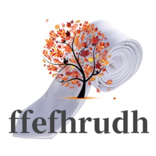 Ffefhrudh เนคไทลําลอง คอแคบ ทรงสกินนี่ สีขาวพื้น สําหรับทุกเพศ