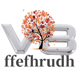 Ffefhrudh สติกเกอร์ตราสัญลักษณ์โครเมี่ยม 3D V8 7.5x3.5 ซม. สําหรับติดตกแต่งรถยนต์