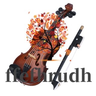 Ffefhrudh เครื่องดนตรีไวโอลินจําลอง ขนาดเล็ก พร้อมเคส 8x3 ซม.