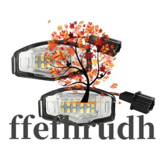 Ffefhrudh หลอดไฟ Led ติดป้ายทะเบียนรถยนต์ สีดํา สําหรับ Honda Civic Honda Accord 2 ชิ้น