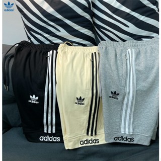 Adidas ของแท้ 100% กางเกงขาสั้นลําลอง ปักลายโลโก้ มีซิป กันขโมย สําหรับผู้ชาย และผู้หญิง