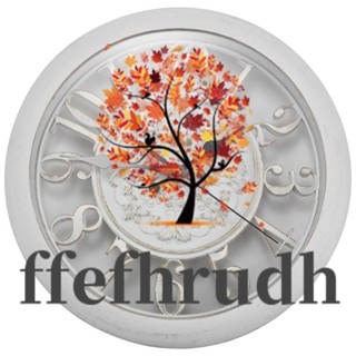 Ffefhrudh นาฬิกาดิจิทัลติดผนัง สไตล์วินเทจ สีขาว