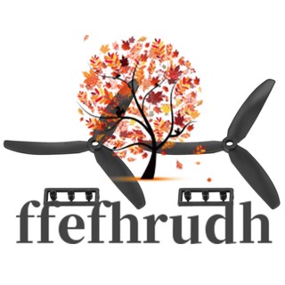 Ffefhrudh ใบพัด 5030 3 ใบพัด CW/CCW สีดํา สําหรับเครื่องบินบังคับ 1 คู่