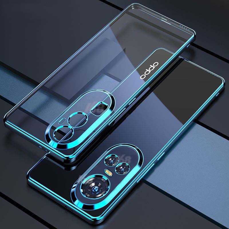 เคสโทรศัพท์มือถือแบบนิ่ม กันกระแทก ชุบไฟฟ้า หรูหรา สําหรับ OPPO Reno 10 pro plus A18 A38 A58 A78 A98 A17 A17K A57 A77S A76 A96 Reno 8T 4G 5G