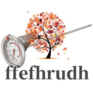 Ffefhrudh เครื่องวัดอุณหภูมิเนื้อตุรกีทอด 8 นิ้ว พร้อมหน้าปัด 2 นิ้ว สเตนเลส สําหรับย่างบาร์บีคิว หม้อ กระทะ กาต้มน้ํา 50℉-550℉(1 ชิ้น) ไส้กรอง Vacuun