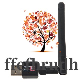 Ffefhrudh อะแดปเตอร์รับสัญญาณเครือข่ายไร้สาย 150mbps 2db Wifi Dongle Mt7601 802.11b/N/G ความเร็วสูง