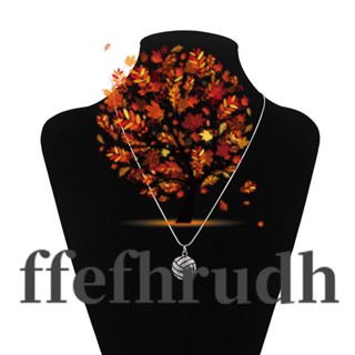 Ffefhrudh สร้อยคอโซ่ จี้งูวอลเลย์บอล โลหะผสม สีเงิน สีดํา