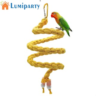 Lumiparty เชือกผ้าฝ้าย แบบเกลียว ขนาดเล็ก กลาง ใหญ่ อุปกรณ์เสริม สําหรับกรงนกแก้ว