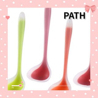 Path ทัพพีตักซุป ซิลิโคน ทนความร้อน ขนาดเล็ก 8.2*2.5 นิ้ว สีเขียว แดง ส้ม อเนกประสงค์ สําหรับทําอาหาร ใช้ในครัวเรือน 1/4