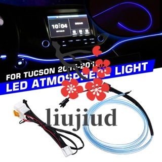 Liujiud กรอบแผงหน้าปัด LED ภายในรถยนต์ สําหรับ Hyundai Tucson 2015 2016 2017 2018