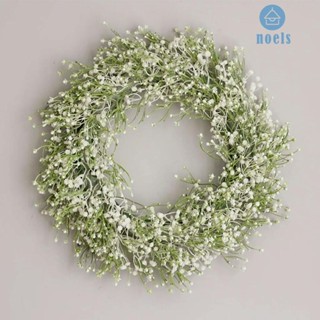 [Noel.th] Gypsophila พวงหรีดพืชประดิษฐ์ ไม่ซีดจาง 40 ซม. สําหรับแขวนตกแต่งประตู เตาผิง สวน DIY