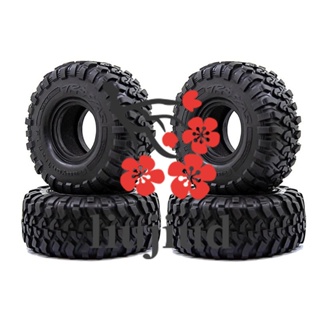 Liujiud ล้อยาง 118 มม. 1.9 สําหรับรถไต่หินบังคับ 1/10 Axial SCX10 90046 AXI03007 Traxxas TRX4 D90 Tamiya CC01 4 ชิ้น