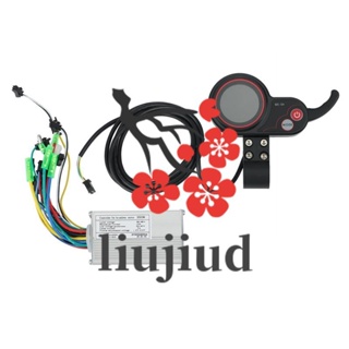 Liujiud ตัวควบคุมสกูตเตอร์ไฟฟ้า 36V 48V พร้อมคันเร่ง หน้าจอ LCD สําหรับมอเตอร์ BLDC สกูตเตอร์ จักรยาน E 350W