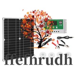 Ffefhrudh บอร์ดชาร์จพลังงานแสงอาทิตย์ 100W Dual USB DC 18V สําหรับรถยนต์