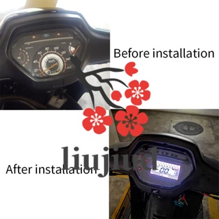 Liujiud เครื่องวัดความเร็วดิจิทัล หน้าจอ LCD 7 สี สําหรับ Honda Wave 100 Old Ex5 Class Wave Alpha 110 CX CD