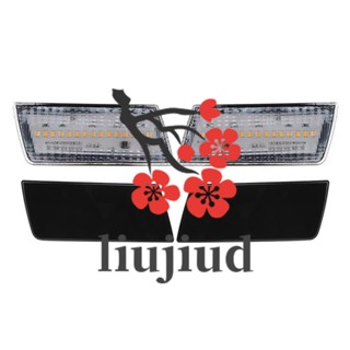 Liujiud ไฟเลี้ยวติดกันชนหน้า LED สีเหลืองอําพัน สําหรับ Chrysler 300 300C 2005-2010 2 ชิ้น