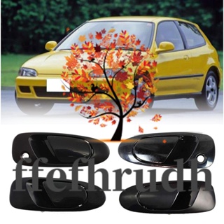 Ffefhrudh มือจับประตูด้านนอกรถยนต์ สําหรับ Honda Civic 1992-1997 72180SR3J02ZD 72140SR3J02ZD