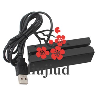 Liujiud MSR90 เครื่องอ่านการ์ดรีดเดอร์ แถบแม่เหล็ก USB 3 แทร็ก Mini Mag Hi-Co Swiper สําหรับ USB PC