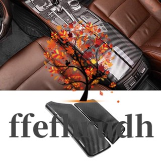 Ffefhrudh ฝาครอบกล่องเก็บของคอนโซลกลาง ที่พักแขน คาร์บอนไฟเบอร์ สําหรับ BMW 5 Series F10 2011-2016