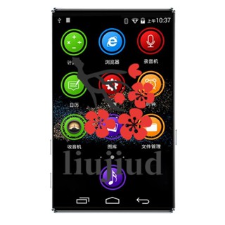 Liujiud เครื่องเล่นเพลง MP4 WiFi Android 6.0 MP3/4 1+8GB บลูทูธ 5.0 หน้าจอ 4 นิ้ว