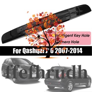 Ffefhrudh ฝาครอบมือจับฝากระโปรงหลัง สีดํา สําหรับ Nissan Qashqai J10 2007-2014 (ไม่มี I-Key และรูกล้อง) Type 1