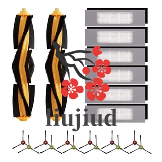 Liujiud แปรงหลัก แปรงด้านข้าง แผ่นกรอง HEPA แบบเปลี่ยน อุปกรณ์เสริม สําหรับหุ่นยนต์ดูดฝุ่น Ecovacs T8 T9 T9AIVI