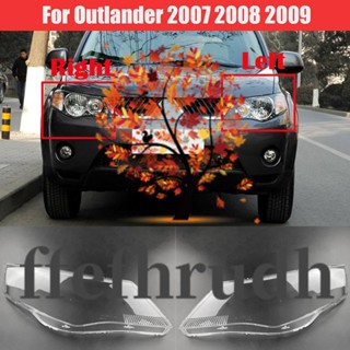 Ffefhrudh ฝาครอบไฟหน้ารถยนต์ เลนส์ใส ด้านซ้าย สําหรับ Mitsubishi Outlander 2007 2008 2009