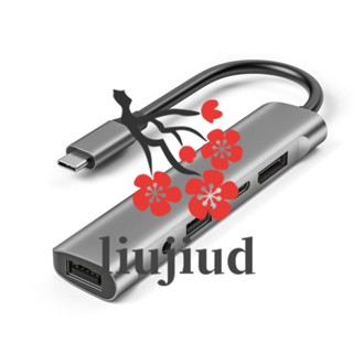 Liujiud 5 IN 1 อะแดปเตอร์ฮับ USB-C หน้าจอ 4K@60Hz USB 2.0 Type C 60W PD สําหรับ Macbook แล็ปท็อป เดสก์ท็อป W27H