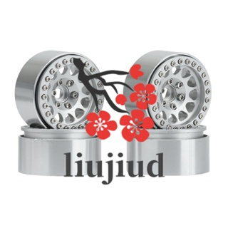 Liujiud ขอบดุมล้อโลหะ 1.9 สําหรับรถไต่หินบังคับ 1/10 Axial SCX10 90046 AXI03007 Traxxas TRX4 RC4WD D90,4 4 ชิ้น